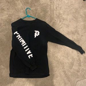 Black Primitive Long Sleeve Tee